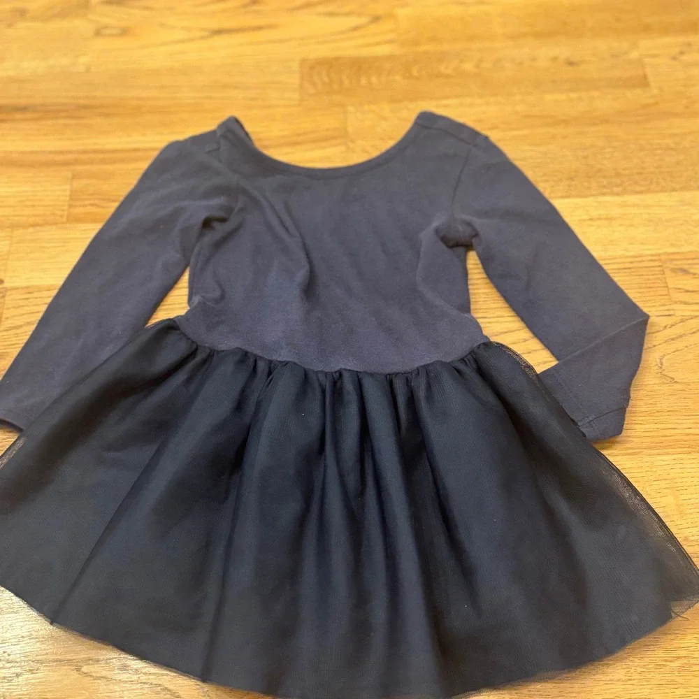 Old Navy Girls Long Sleeve Tutu Dress Navy Blue Size‎ 2T